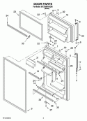 DOOR PARTS Diagram and Parts List for 8VET0WPKKQ06  Whirlpool Refrigerator