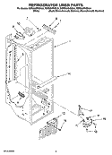 REFRIGERATOR LINER PARTS Diagram and Parts List for KSRS25RVBL01  KitchenAid Refrigerator