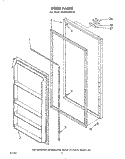 DOOR , LIT/OPTIONAL Diagram and Parts List for EV150LXKW0  Whirlpool Freezer