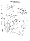 REAR PANEL Diagram and Parts List for KAWE870BWH0  KitchenAid Washer