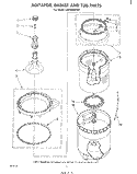 AGITATOR, BASKET AND TUB Diagram and Parts List for LA5400XPW1  Whirlpool Washer