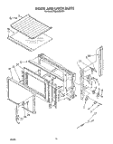 DOOR AND LATCH, LIT/OPTIONAL Diagram and Parts List for RM988PXVM1  Whirlpool Microwave Oven Combo