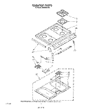 COOK TOP Diagram and Parts List for SE960PEPW3  Whirlpool Range