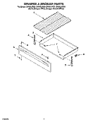 DRAWER & BROILER PARTS, OPTIONAL PARTS Diagram and Parts List for SF262LXSQ0  Whirlpool Range