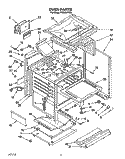 OVEN Diagram and Parts List for FGS395YW0  Roper Range