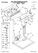 TOP AND CONSOLE PARTS Diagram and Parts List for CGDS663SB0  Crosley Dryer