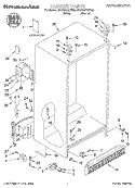 CABINET, LITERATURE Diagram and Parts List for 4KSRS27QFW02  KitchenAid Refrigerator