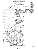MACHINE BASE Diagram and Parts List for LA6300XPW0  Whirlpool Washer