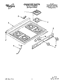 COOKTOP Diagram and Parts List for SF310PEYQ2  Whirlpool Range