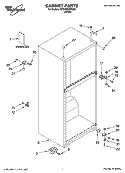 CABINET PARTS Diagram and Parts List for ET8AHKXPQ00  Whirlpool Refrigerator
