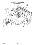 DOOR AND LATCH Diagram and Parts List for KUDB23HY0  KitchenAid Dishwasher