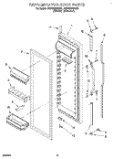 REFRIGERATOR DOOR Diagram and Parts List for 4KSRS25QAW01  KitchenAid Refrigerator