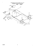 COOKTOP BURNER Diagram and Parts List for KGRT500FWH2  KitchenAid Range