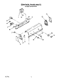 CONTROL PANEL Diagram and Parts List for KAWL400WWH1  KitchenAid Washer