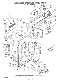 CONTROLS AND REAR PANEL Diagram and Parts List for LA5578XSW1  Whirlpool Washer