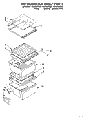 REFRIGERATOR SHELF PARTS Diagram and Parts List for TS25AFXKT05  Estate Refrigerator