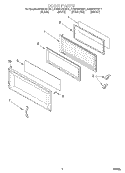DOOR Diagram and Parts List for KHMS147HBL1  KitchenAid Microwave
