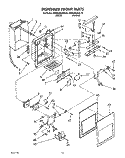 DISPENSER FRONT Diagram and Parts List for KSRS25QXAL10  KitchenAid Refrigerator
