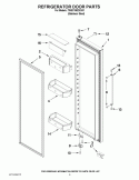 REFRIGERATOR DOOR PARTS Diagram and Parts List for 7WSC19D2XS01  Whirlpool Refrigerator