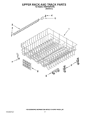 UPPER RACK AND TRACK PARTS Diagram and Parts List for 7WDF530PAYM3  Whirlpool Dishwasher