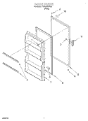 DOOR Diagram and Parts List for TVF15FRJW00  Whirlpool Freezer