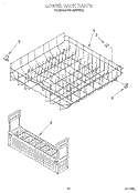 LOWER RACK Diagram and Parts List for KUDJ230YWH2  KitchenAid Dishwasher