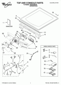 Part Location Diagram of W10187557 Whirlpool CONSOLE