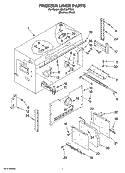 FREEZER LINER PARTS Diagram and Parts List for KBLC36FTS02  KitchenAid Refrigerator