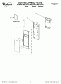 CONTROL PANEL PARTS Diagram and Parts List for MH2175XSS2  Whirlpool Microwave
