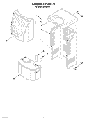 CABINET PARTS Diagram and Parts List for AD40DSL3  Whirlpool Dehumidifier