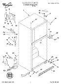 CABINET Diagram and Parts List for 4ET20NKXFW00  Whirlpool Refrigerator