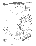 CABINET Diagram and Parts List for ET25DQRDB00  Whirlpool Refrigerator