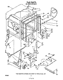 TUB, LITERATURE AND OPTIONAL Diagram and Parts List for SHU70052  Whirlpool Dishwasher