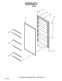DOOR PARTS Diagram and Parts List for EV250NXTQ02  Whirlpool Freezer