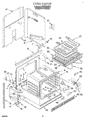 OVEN Diagram and Parts List for RS600BXBH0  Whirlpool Range