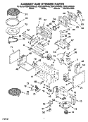 CABINET AND STIRRER PARTS Diagram and Parts List for KEMC308KBT02  KitchenAid Microwave Oven Combo