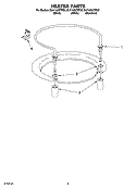 HEATER PARTS Diagram and Parts List for DU1145XTPQ3  Whirlpool Dishwasher