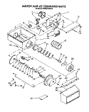 MOTOR AND ICE CONTAINER, LIT/OPTIONAL Diagram and Parts List for KSRB27QABL05  KitchenAid Refrigerator