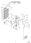 AIR FLOW Diagram and Parts List for KSRS22KGBT02  KitchenAid Refrigerator