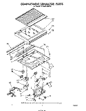 COMPARTMENT SEPARATOR Diagram and Parts List for ET20AKXRWR0  Whirlpool Refrigerator