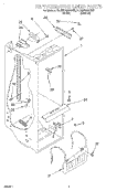REFRIGERATOR LINER Diagram and Parts List for 8ED22PQXDN02  Whirlpool Refrigerator