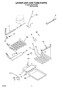 LOWER UNIT AND TUBE Diagram and Parts List for KLBP36FKS01  KitchenAid Refrigerator