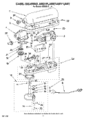 CASE, GEARING AND PLANETARY UNIT Diagram and Parts List for 4KB25G1XBU3  KitchenAid Mixer