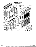 CABINET PARTS Diagram and Parts List for RH203A1  Whirlpool Air Conditioner