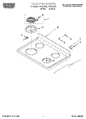 COOKTOP Diagram and Parts List for FEP320GN0  Roper Range