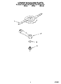 LOWER WASHARM PARTS Diagram and Parts List for DUL300XTLT3  Whirlpool Dishwasher