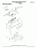 DOOR AND PANEL PARTS Diagram and Parts List for KUDE70FXSS2  KitchenAid Dishwasher
