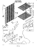 UNIT Diagram and Parts List for EV130FXKW2  Whirlpool Freezer