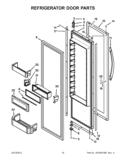 REFRIGERATOR DOOR PARTS Diagram and Parts List for KSSC42QTS17  KitchenAid Refrigerator