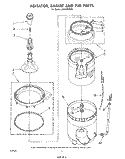 AGITATOR, BASKET AND TUB Diagram and Parts List for LA6500XPW5  Whirlpool Washer